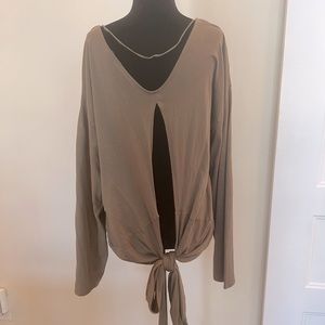 Zara open back with tie top